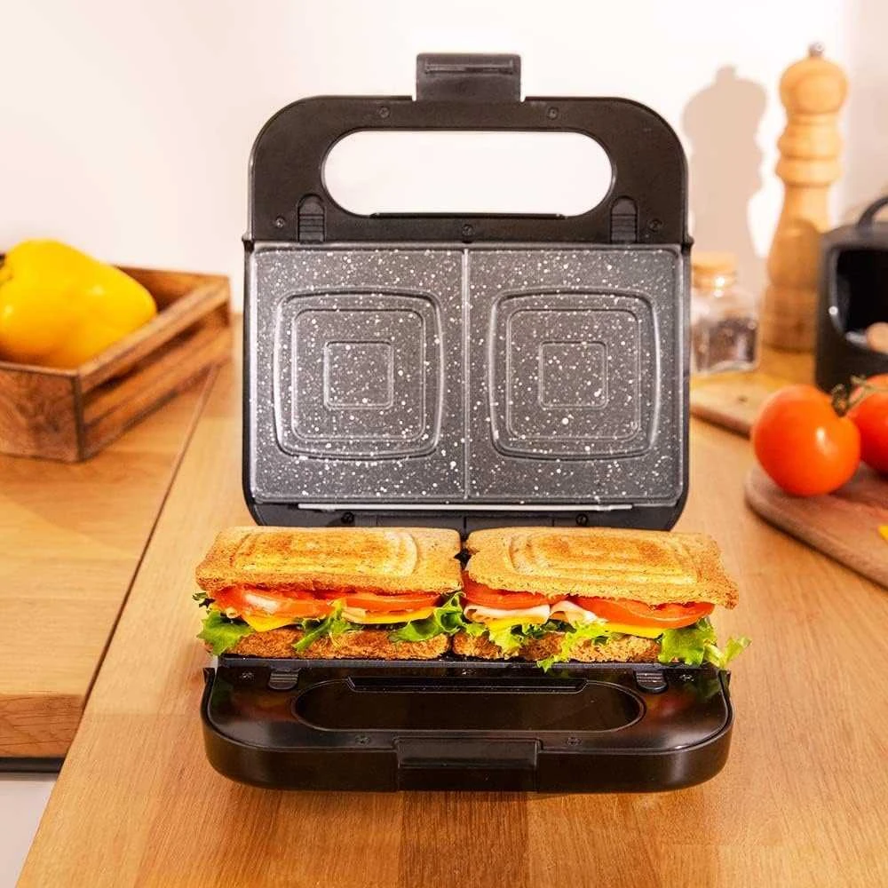 Sumuštinių keptuvas Cecotec Sumuštinių keptuvė | Rock’nToast 4in1 | 1000 W | Lėkščių skaičius: 4 | Juodas