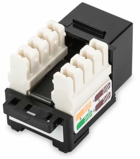 Assmann Electronic DIGITUS CAT 5e Keystone Jack neekranuotas RJ45 iki LSA spalvos juodas