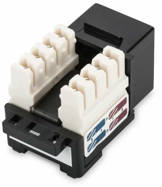Assmann Electronic DIGITUS Keystone Modul Cat6 RJ45 neekranuoto kabelio montavimas per E klasės LSA juosteles