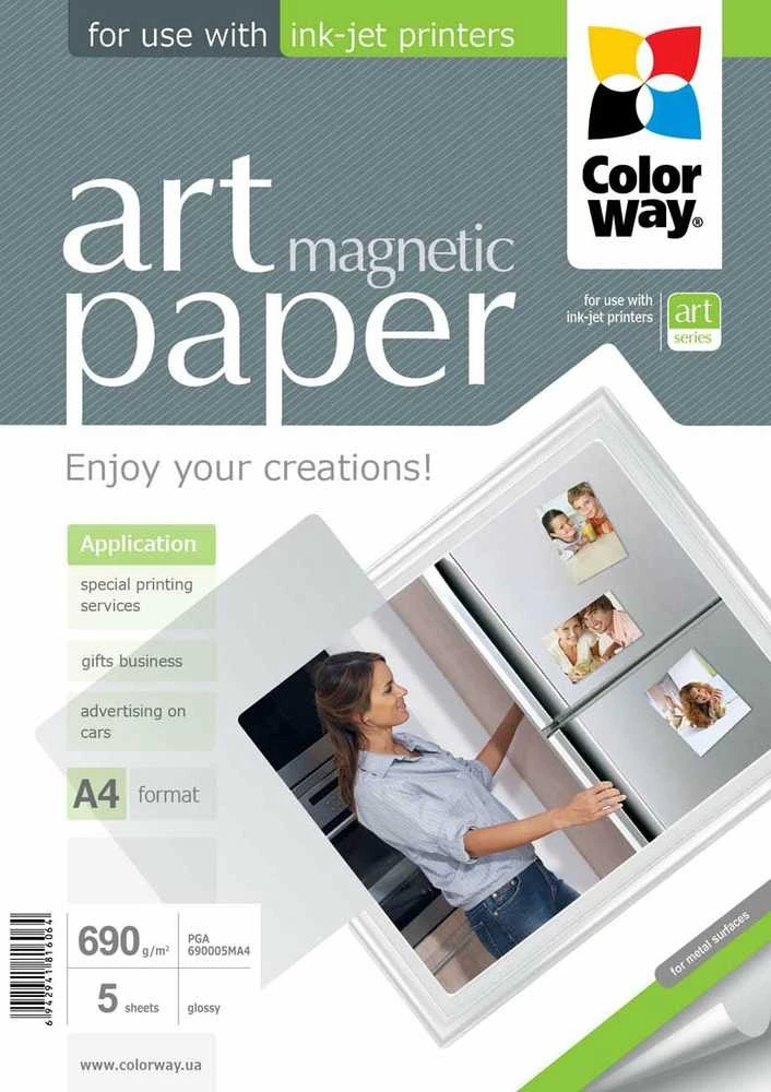 „ColorWay ART“ blizgus | 690 g/m² | A4 | Magnetinis fotopopierius