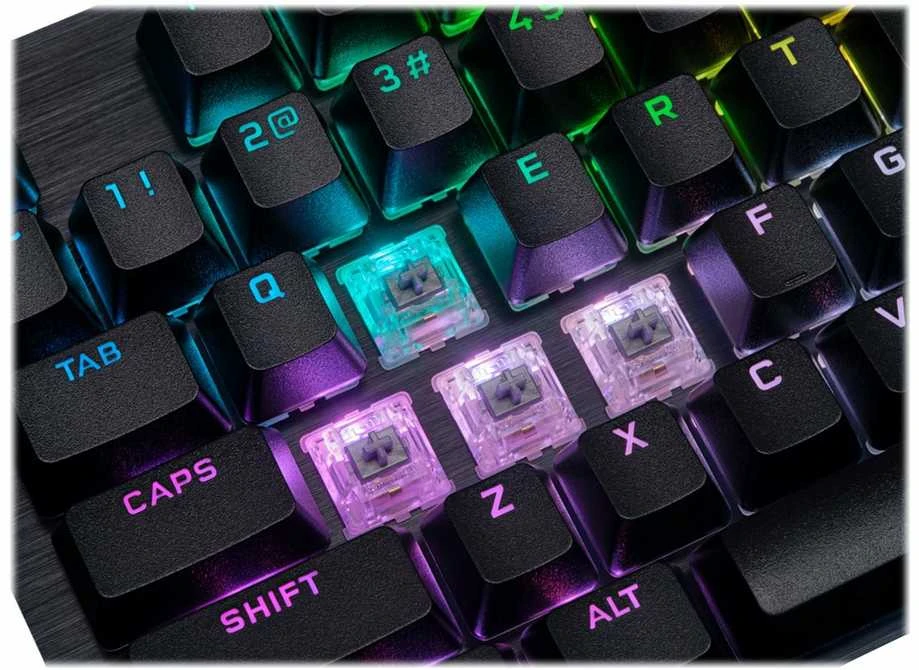 Corsair Mechaninė klaviatūra žaidimams with PBT DOUBLE SHOT PRO Keycaps | K70 RGB PRO | Klaviatūra žaidimams | su laidu | Nordic | Juodas | CHERRY MX SPEED