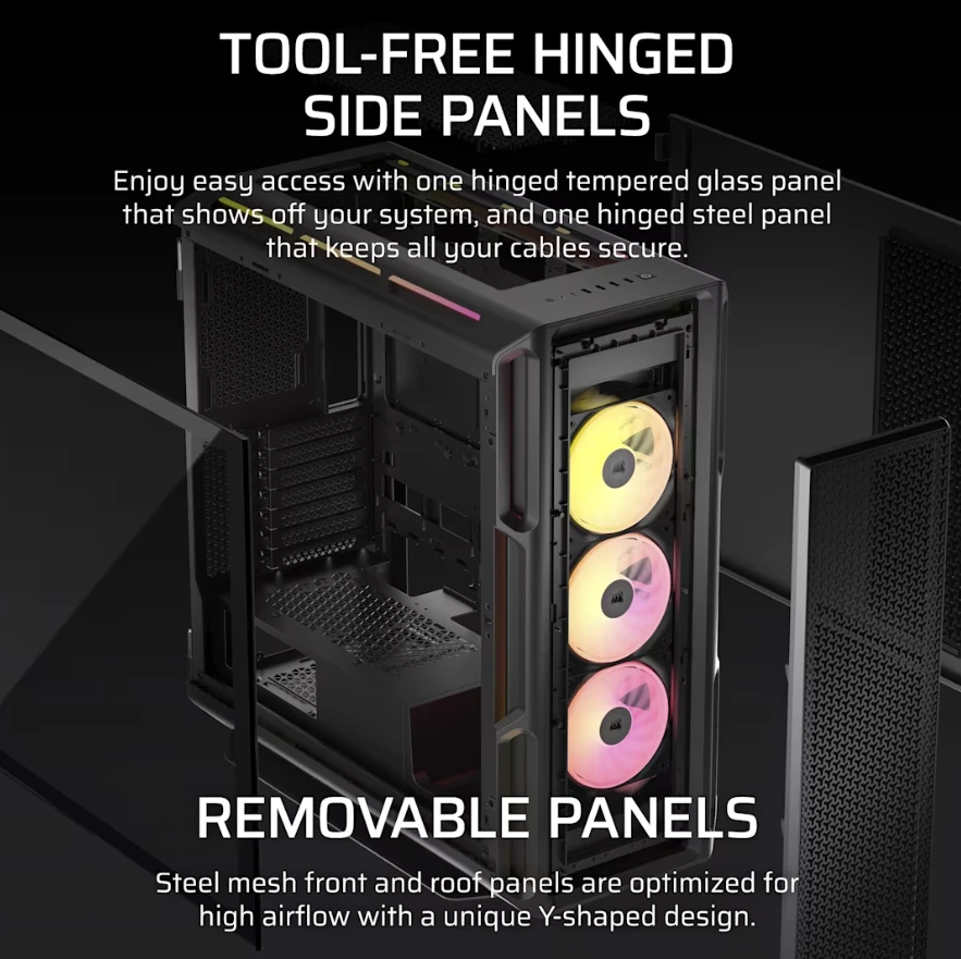 Corsair iCUE LINK 5000T LX RGB Midi Tower Juodas