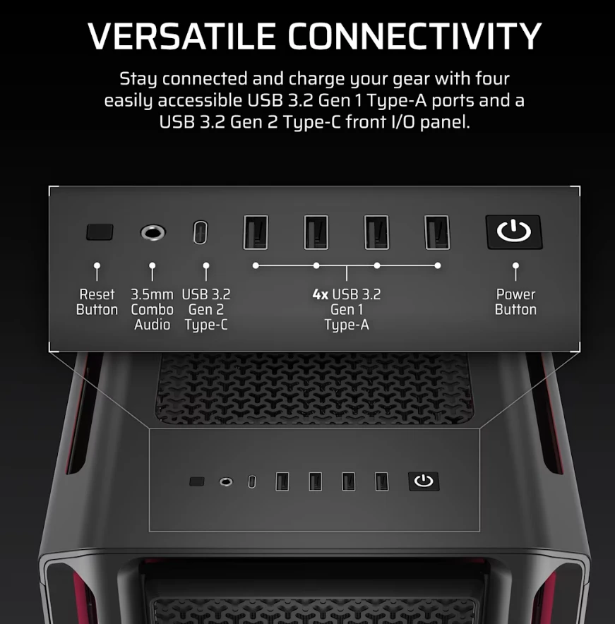 Corsair iCUE LINK 5000T LX RGB Midi Tower Juodas