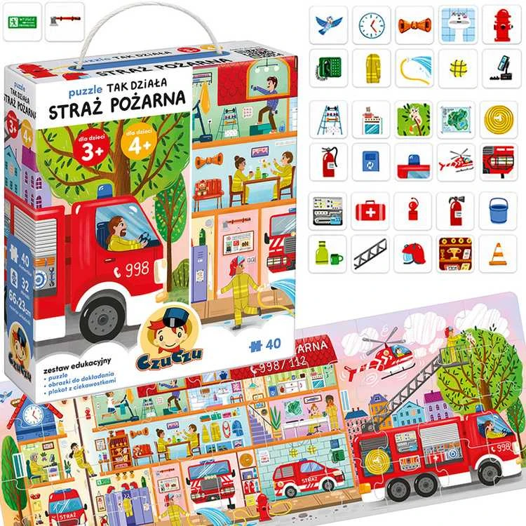 CzuCzu galvosūkis Taip dirba ugniagesiai 40 vienetų + mokomasis plakatas