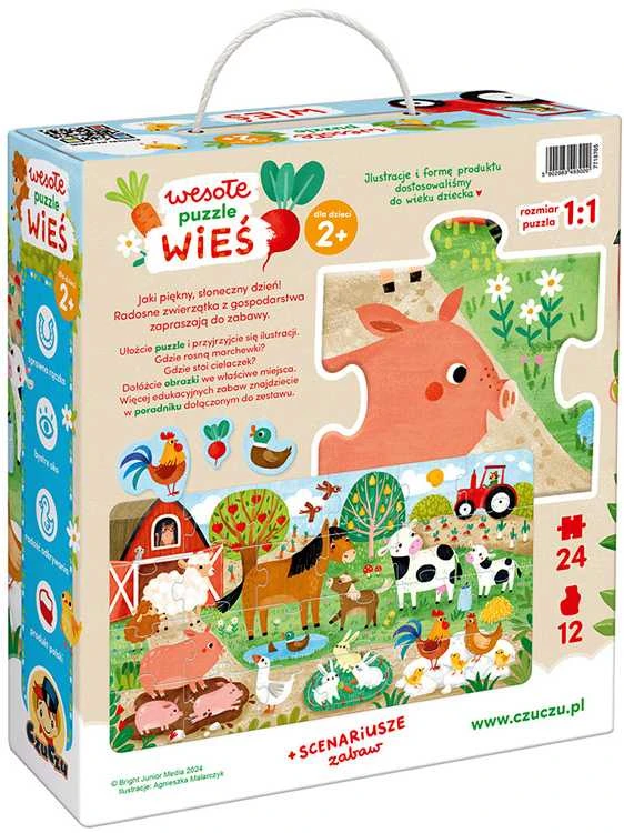 Dėlionė CzuCzu Cheerful puzzle Village Animals 24 pieces ZA5548