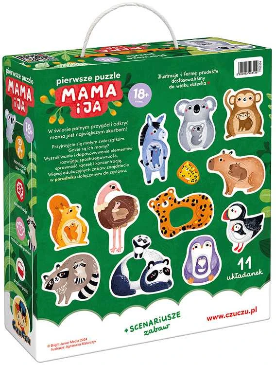 CzuCzu Pirmoji dėlionė Mama ir aš 18+ mėnesių 22 vienetai gyvūnaiZA5557
