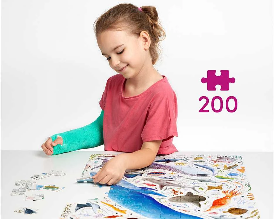 CzuCzu Dėlionė 200 vnt. - Vandens gyvūnai
