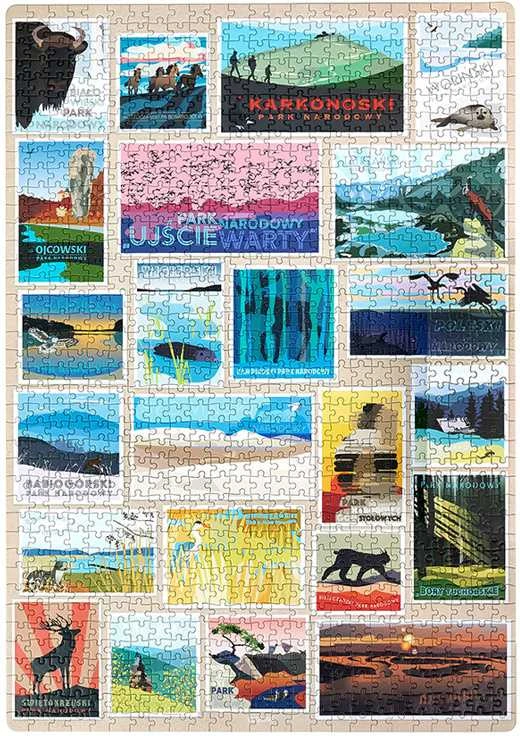 Dėlionė CzuCzu Puzzlove Lenkijos nacionaliniai parkai 1000 vnt.