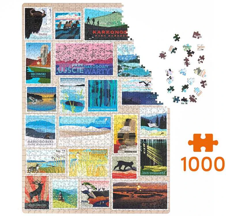 Dėlionė CzuCzu Puzzlove Lenkijos nacionaliniai parkai 1000 vnt.