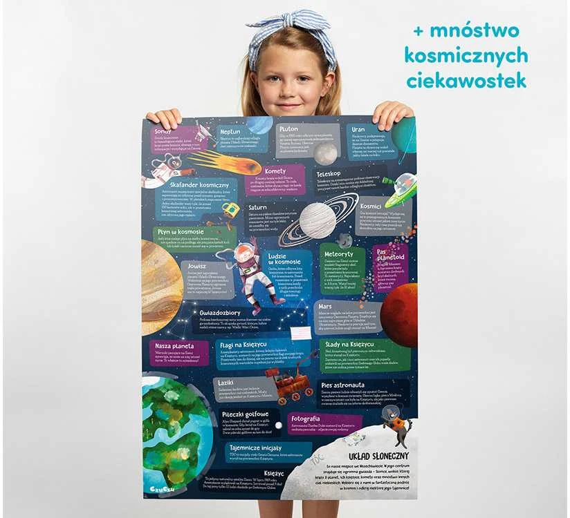 Dėlionė CzuCzu Observational puzzle Space 60 pieces + educational poster ZA5560