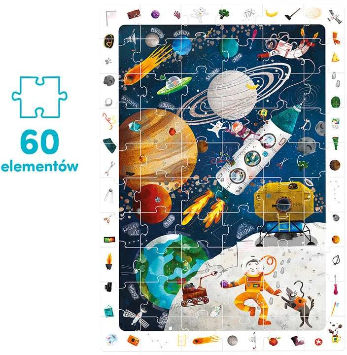 Dėlionė CzuCzu Observational puzzle Space 60 pieces + educational poster ZA5560