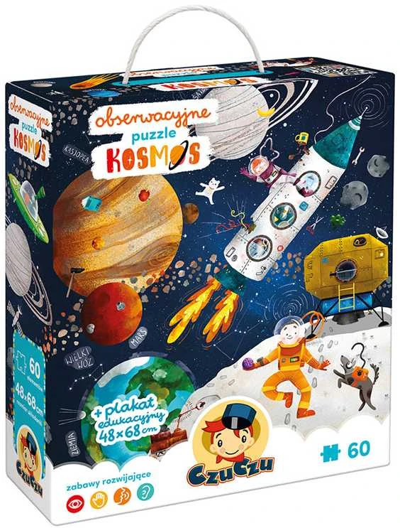 Dėlionė CzuCzu Observational puzzle Space 60 pieces + educational poster ZA5560