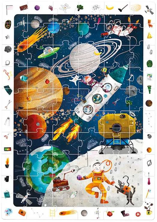 Dėlionė CzuCzu Observational puzzle Space 60 pieces + educational poster ZA5560