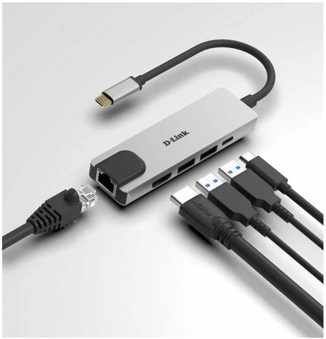 D-LINK USB-C 5-en-1 HDMI įkrovimas