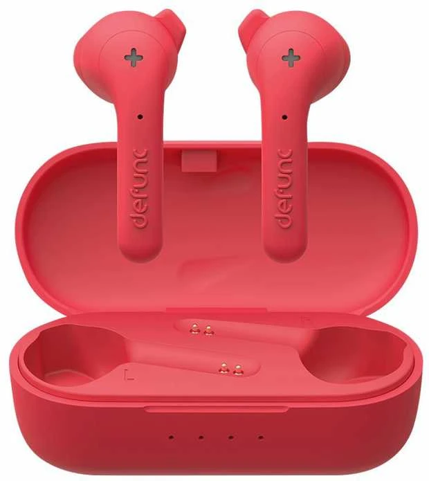 Defunc Earbuds True Basic belaidės ausinės, Raudonos