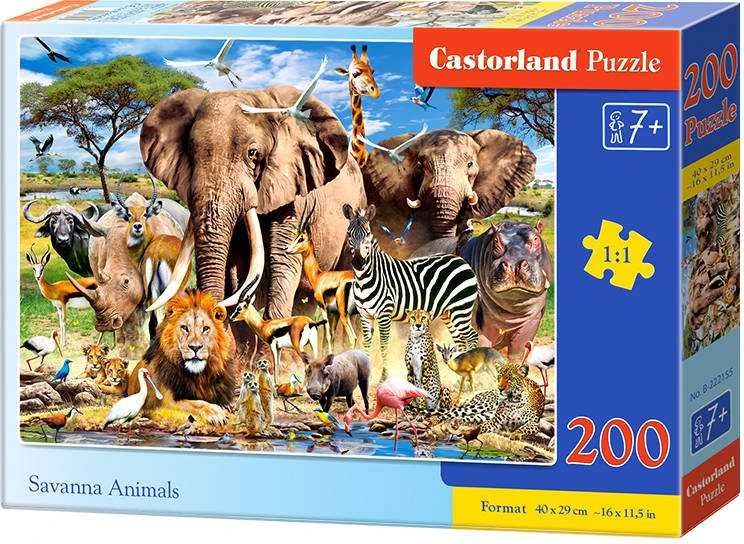 Castorland Dėlionė 200 vnt. - Savanos gyvūnai