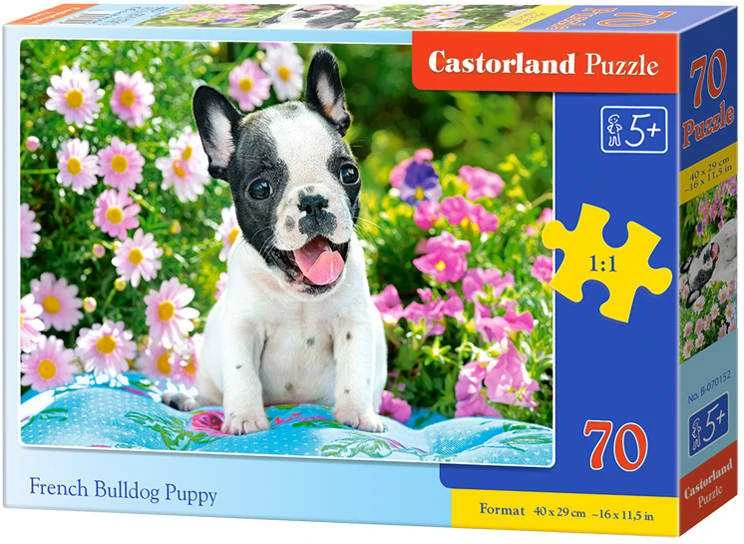 Castorland Dėlionė 70 vnt. - Prancūzų buldogo šuniukas