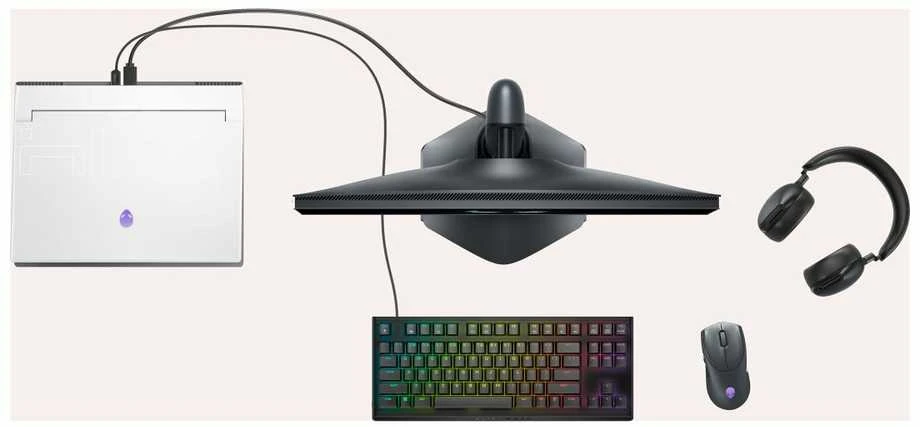 Dell Alienware Tenkeyless AW420K | Klaviatūra žaidimams | su laidu | EN | CHERRY MX Raudona | Dark Side of the Moon