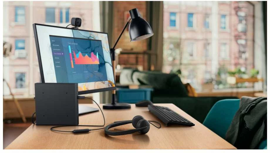 Dell | Ausinės | WH3024 | Įmontuotas mikrofonas | USB-C, USB-A | Juodos