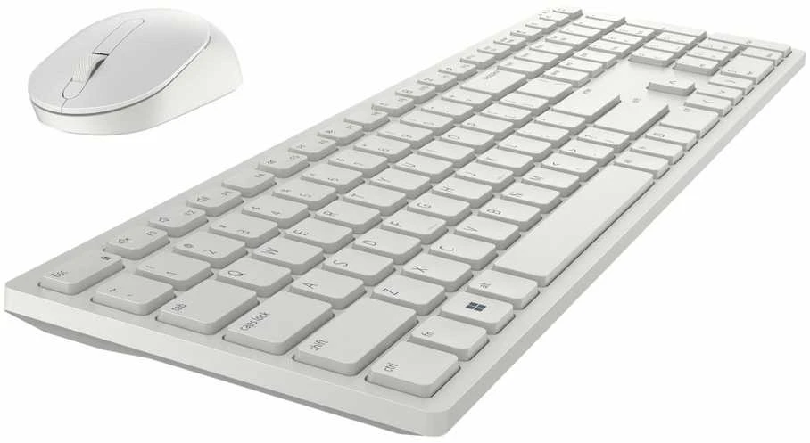 Dell | Klaviatūra ir pelė | KM5221W Pro | Klaviatūros ir pelės rinkinys | Wireless | su pele | Russian | Baltas