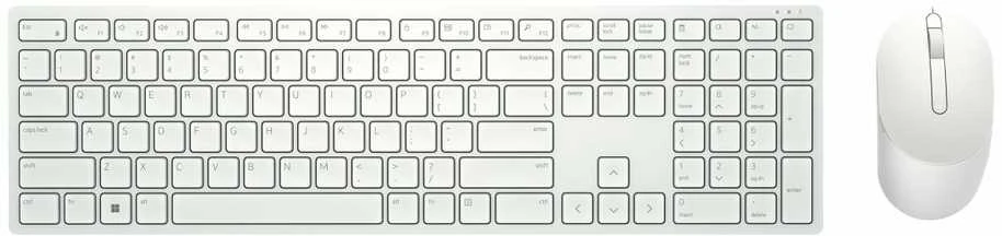 Dell | Klaviatūra ir pelė | KM5221W Pro | Klaviatūros ir pelės rinkinys | Wireless | su pele | Russian | Baltas