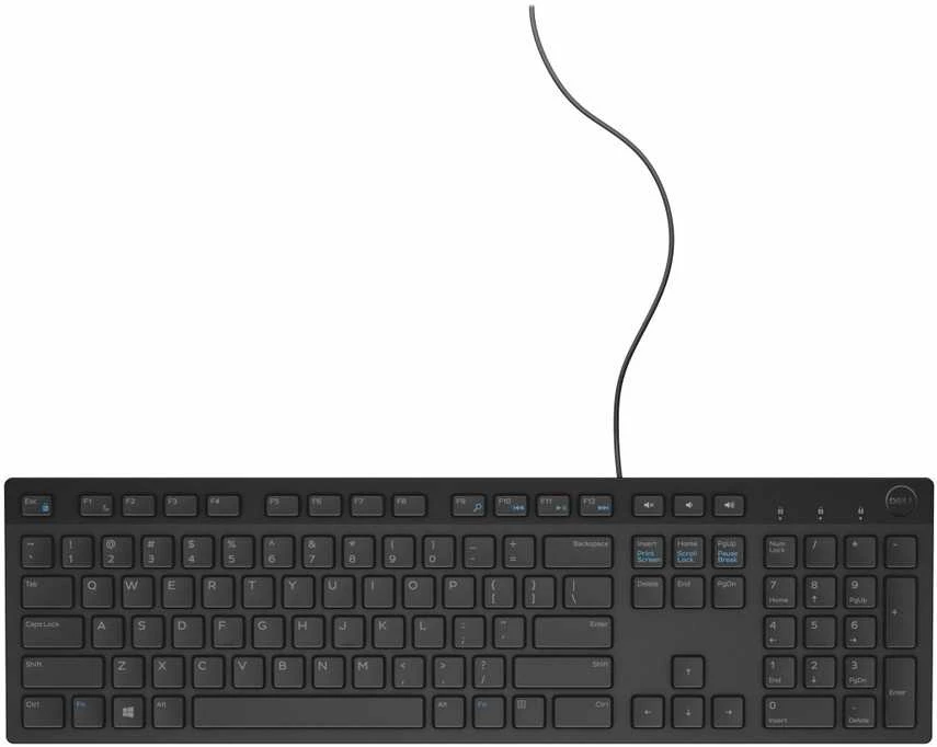 Dell | Klaviatūra | KB216 | Multimedia | su laidu | NORD | Juodas