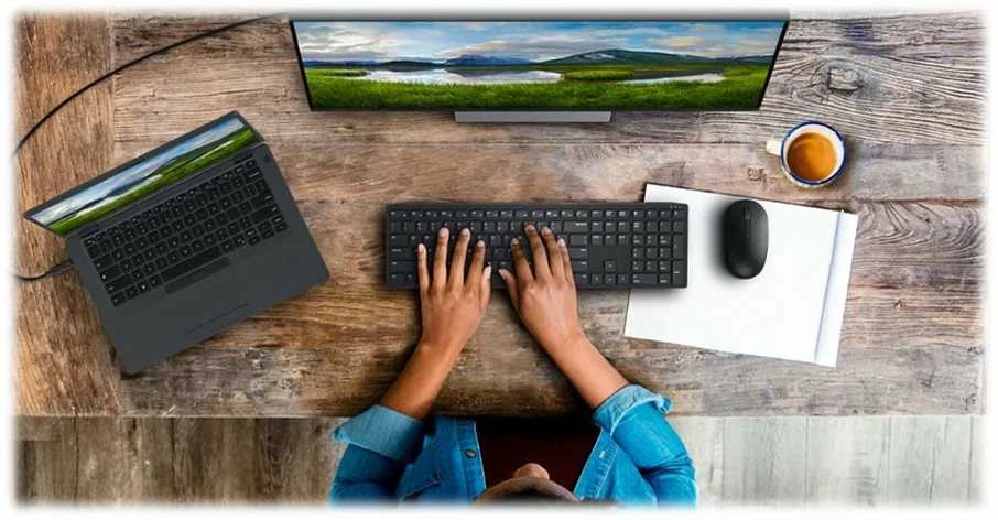 Belaidė klaviatūra ir pelė Dell KM5221W, US išdėstymas (QWERTY)