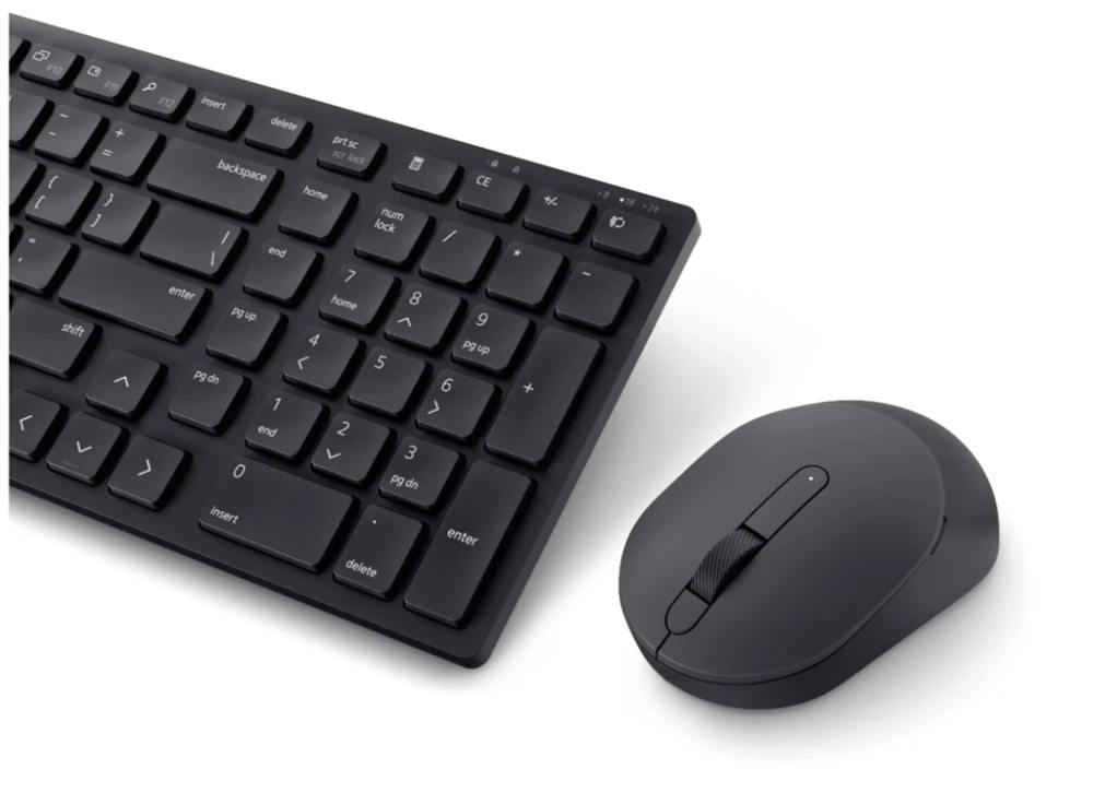 Dell | Silent Klaviatūra ir pelė | KM555 | Klaviatūros ir pelės rinkinys | Wireless | Belaidė jungtis | Ukrainian (QWERTY) | Juodas
