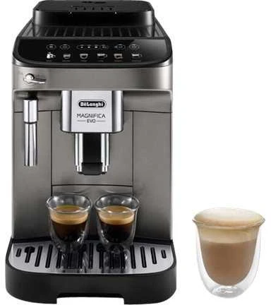 Kavos aparatas Delonghi | | ECAM 290.42.TB Magnifica Evo | Slėgis 15 bar | Su pieno plakikliu | Automatinis | 1450 W | Sidabrinis/Juodas