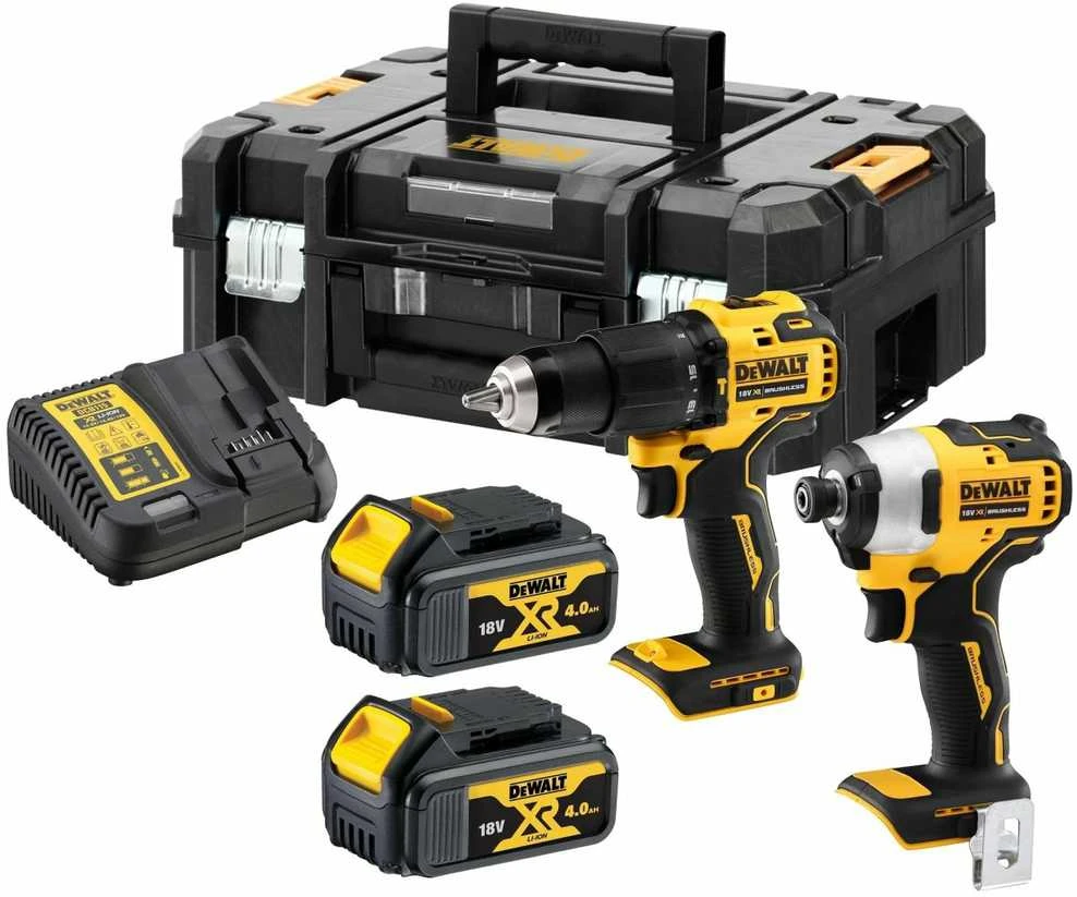 Įrankių komplektas DeWalt DCK2062M2T-QW(DCD709 + DCF809); 18 V; 2x4,0 Ah akum.