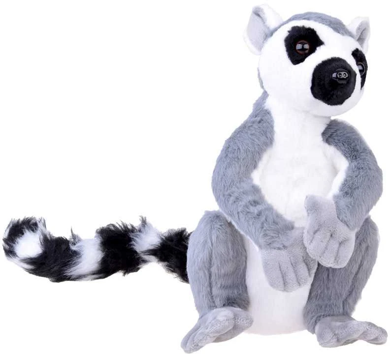 Beppe pliušinis lemūras iš Madagaskaro, didelis, sėdintis, 27 cm, 14159