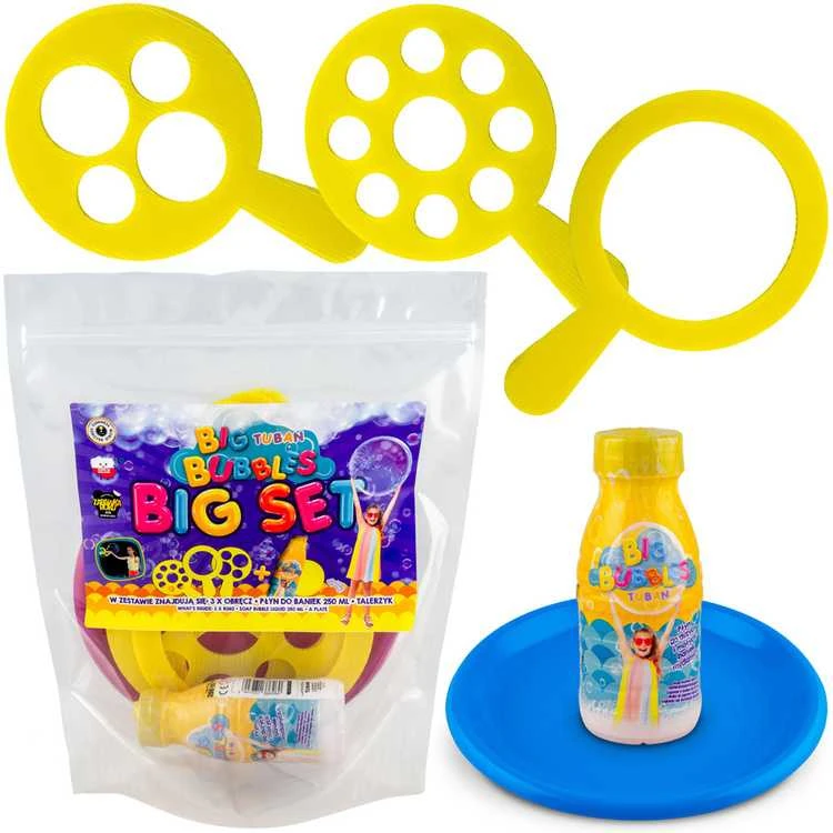 Tuban Didelis rinkinys - 250 ml + lėkštė + 3 skirtingi plastikiniai žiedai