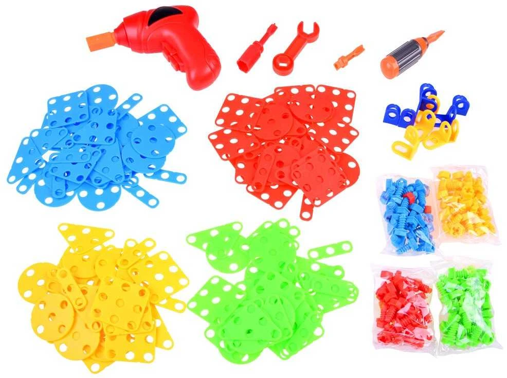 Jokomisiada Statybos blokai + atsuktuvas 268 PCS
