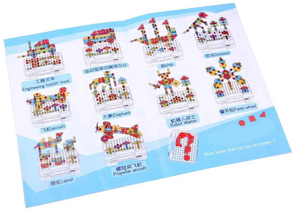 Jokomisiada Statybos blokai + atsuktuvas 268 PCS