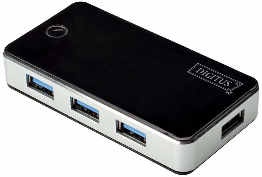 Assmann Electronic DIGITUS 40x USB3.0 Hub 4-port 4xUSB A/F su įsk. ext. Maitinimas 5V 3,5A ir kabelis 1,2m USB2.0 suderinamas