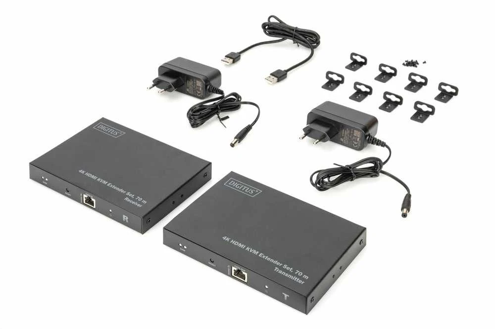 Assmann Electronic DIGITUS HDMI 2.0 HDMI KVM plėstuvo rinkinys 70m USB 1.1 jutiklinio skydelio palaikymas