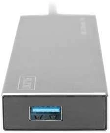 Assmann Electronic DIGITUS Hub 7 prievadų USB 3.0 SuperSpeed, maitinimo šaltinis, HQ aliuminis