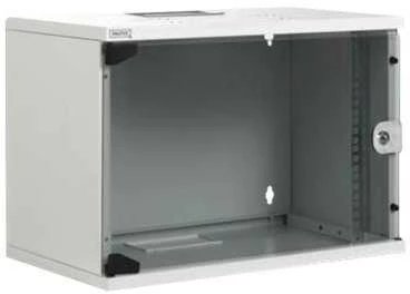 Assmann Electronic Assmann elektroninė DIGITUS sieninė spinta 19 colių 9HE RAL 7035 pilkas nemontuojamas be padėklo įsk. 8xsrews