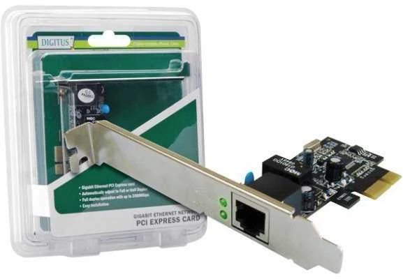 Assmann Electronic DIGITUS DN-10132 Gigabit Ethernet PCI Express kortelė 2 prievadų 32 bitų žemo profilio laikiklis Intel mikroschemų rinkinys