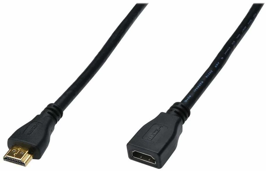 Assmann Electronic Assmann elektroninis DIGITUS HDMI prailginimo kabelis 4K/Ultra HD ir 3D + Ethernet jungtis 5 m
