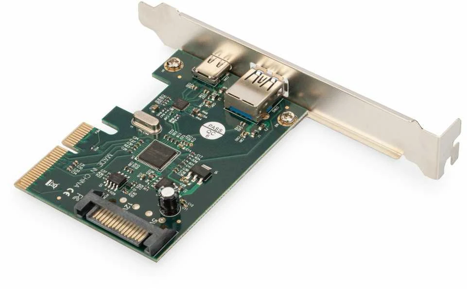 Assmann Electronic Assmann elektroninė DIGITUS PCIe kortelė C tipo USB + A tipo USB