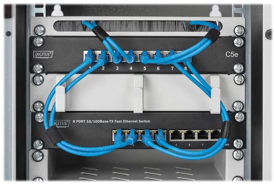 „Digitus“ prie sienos montuojamas korpusas 254 mm (10 colių) | DN-10-09U | 31,2 x 30 cm | Pilkas