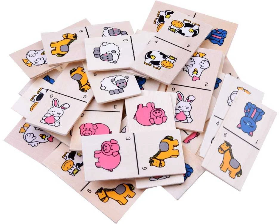 Jokomisiada Illustrated Domino for children of animals ZA2515