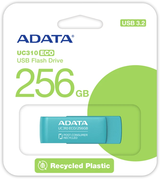 ADATA | USB atmintinė | UC310 ECO | 256 GB | USB A tipo | Žalias