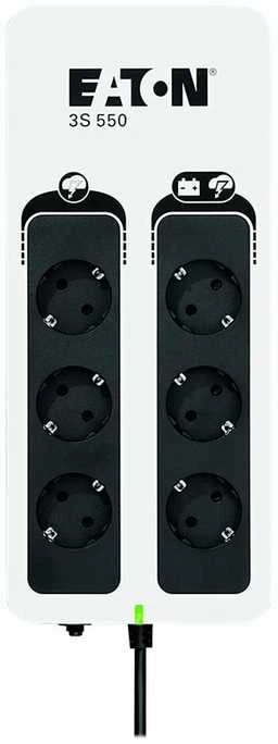 Apc Eaton 3S550D nepertraukiamo maitinimo resursai (UPS) Budėjimo režimas (neprisijungus) 550 VA 330 W 6 AC išvestis(ys / čių)