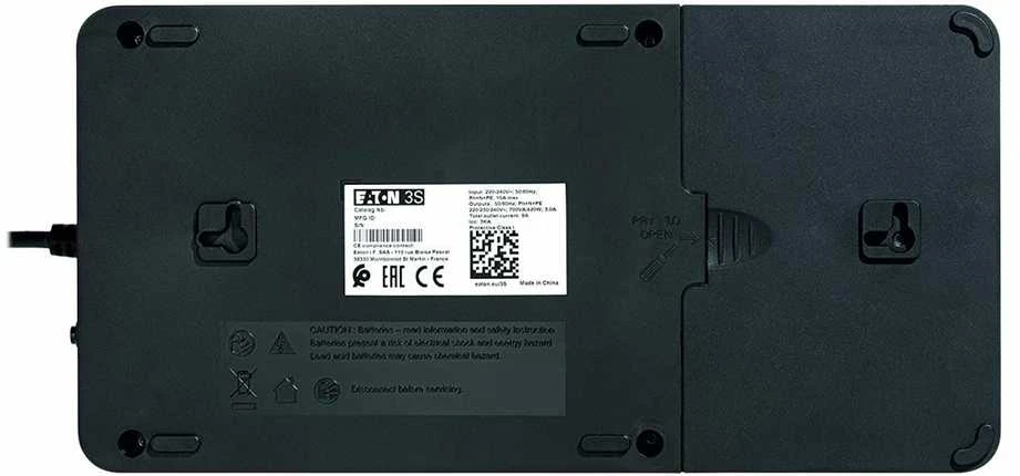 Eaton 3S700D nepertraukiamo maitinimo resursai (UPS) Budėjimo režimas (neprisijungus) 700 VA 420 W 8 AC išvestis(ys / čių)