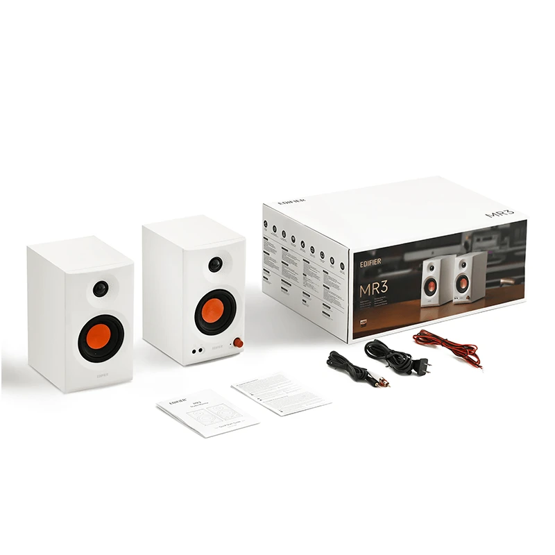 Kompiuterio kolonėlės Edifier | Powered Studio Monitorius Speakers | MR3 | 18 W | Bluetooth | Belaidė jungtis | 85 dB | Baltas