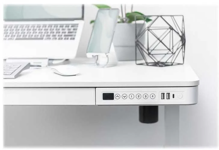 „Digitus“ elektrinis reguliuojamo aukščio stalas | 72 - 121 cm | Maksimalus krovinio svoris 50 kg | Metalas | Baltas