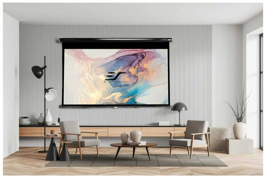 Elite Screens | Manual Series | M100UWH | Įstrižainė 100" | 16:9 | Matomo vaizdo plotis (W) 221 cm | Juodas