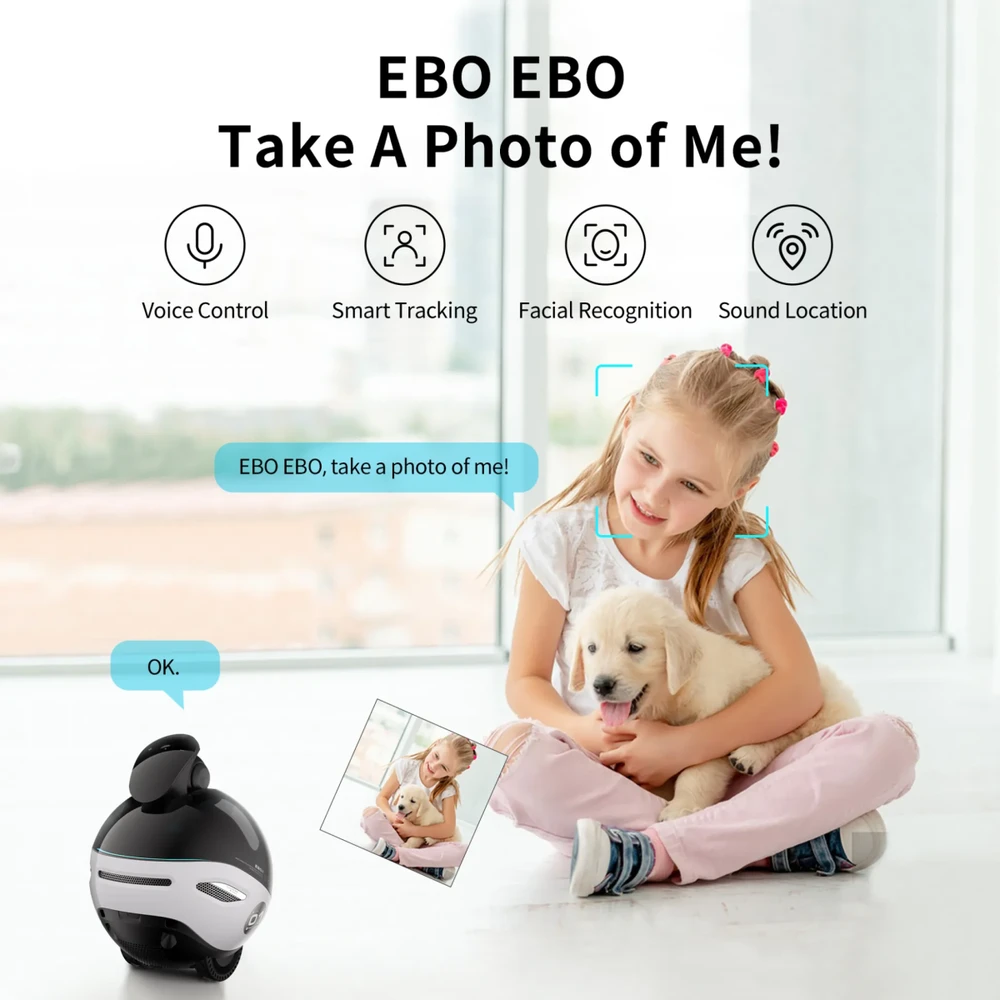 Enabot | Šeimos robotų IP kamera | EBO X | 8 MP | 1.8 | H265 | Micro SD, maks. 256 GB